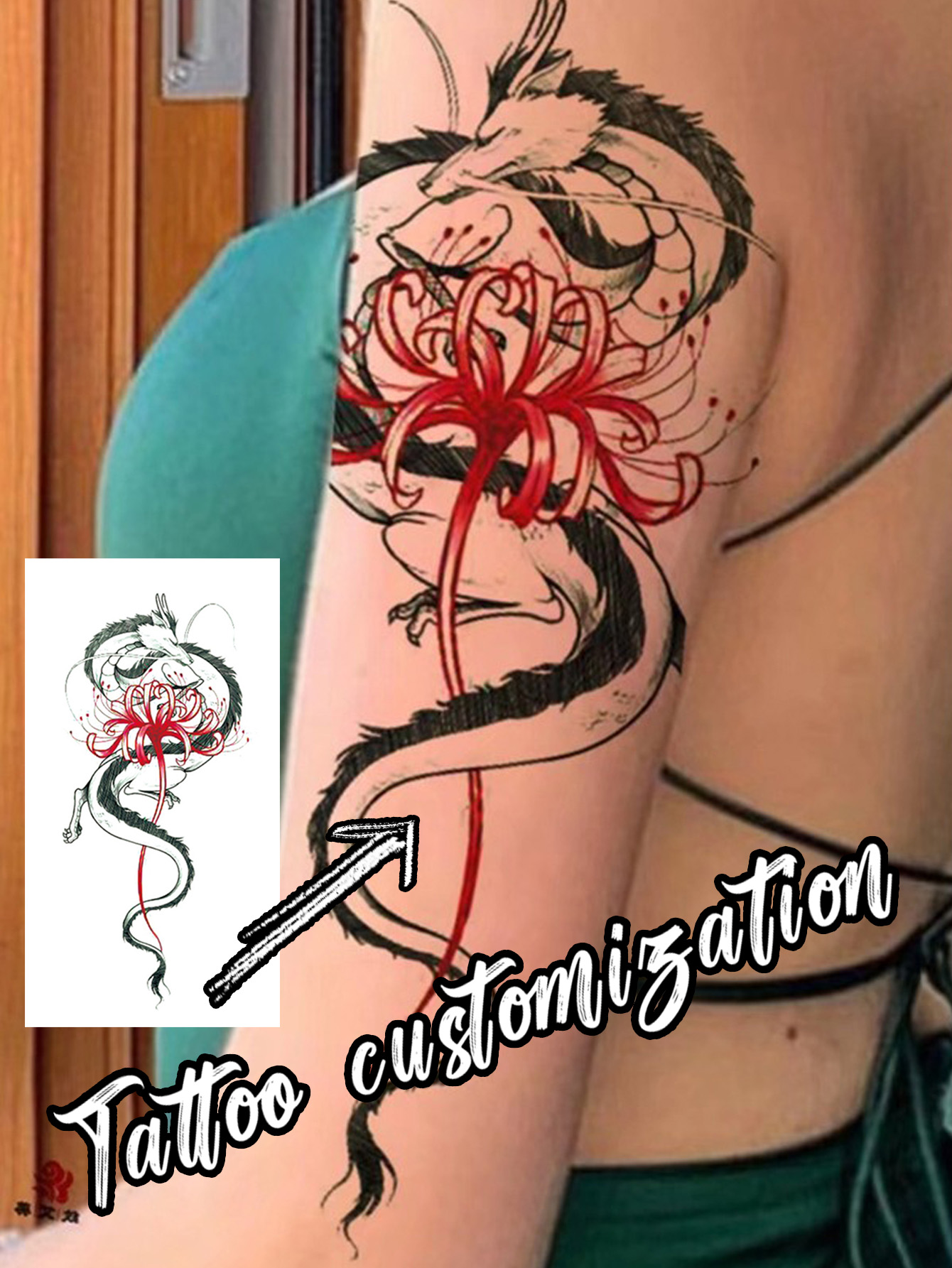 Animal Style Waterproof Arm Tattoo Sticker